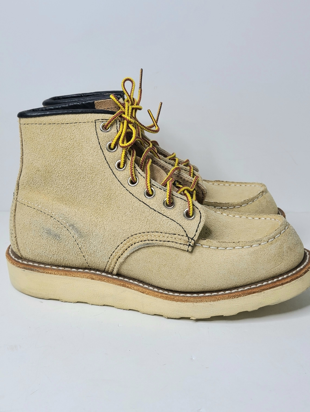 Red Wing 8173 Moc-Toe Work Tan Chunky Boots